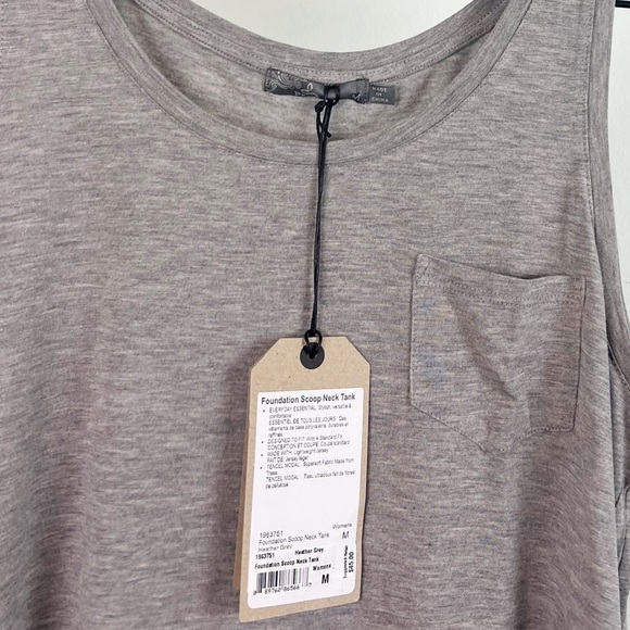 NWT Prana Foundation Scoop Neck Pocket In Heather Grey - Picture 5 of 7